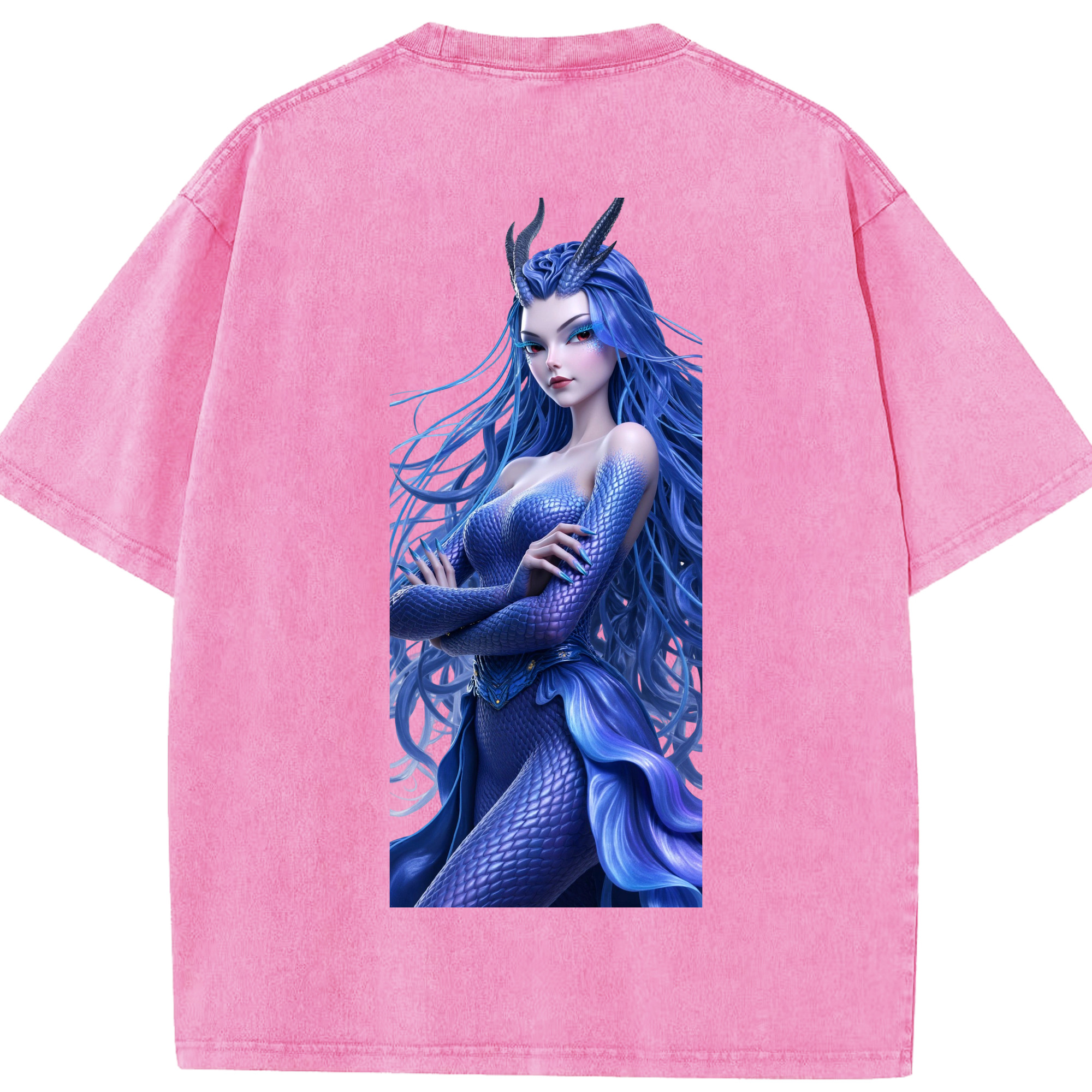 （画像用） Ne Zha 2 ナタ 魔童の大暴れ 綿100% ヴィンテージ風 半袖Tシャツ（背面プリント）